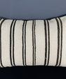 Turkish Hemp Pillow Cushion Natural Beige Black Pillow Cushion Cover 16" x 24" #30051