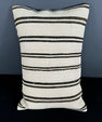 Turkish Hemp Pillow Cushion Natural Beige Black Pillow Cushion Cover 16" x 24" #30051