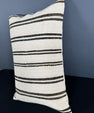 Turkish Hemp Pillow Cushion Natural Beige Black Pillow Cushion Cover 16" x 24" #30051