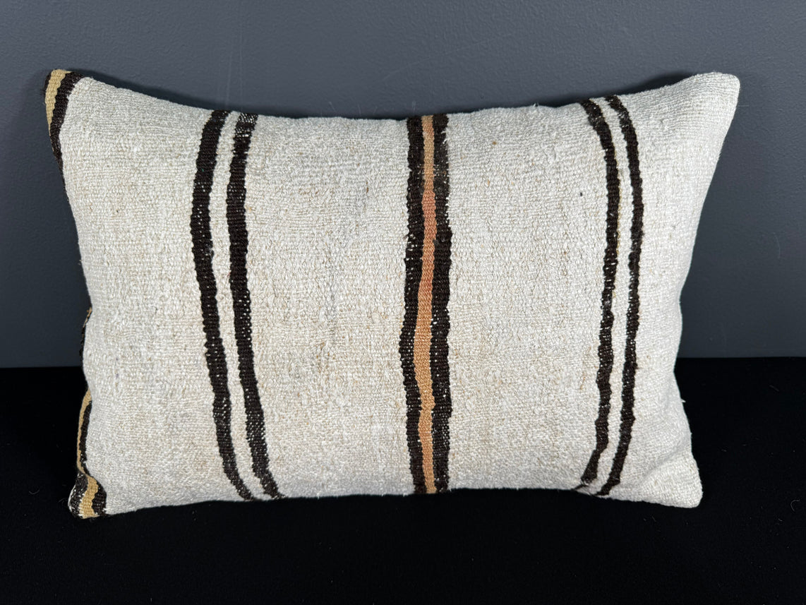 Turkish Hemp Pillow Cushion Natural Beige Brown Pillow Cushion Cover 16" x 24" #30099