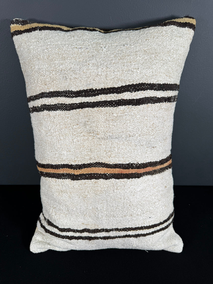 Turkish Hemp Pillow Cushion Natural Beige Brown Pillow Cushion Cover 16" x 24" #30099