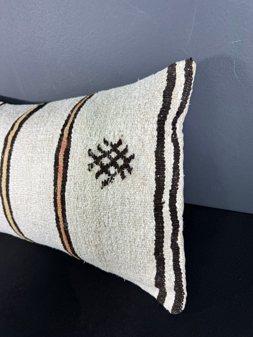 Turkish Hemp Pillow Cushion Natural Beige Brown Pillow Cushion Cover 16" x 24" #30023