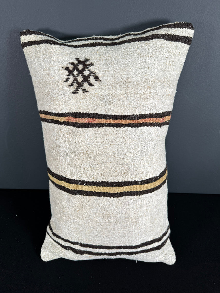 Turkish Hemp Pillow Cushion Natural Beige Brown Pillow Cushion Cover 16" x 24" #30023