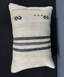 Turkish Hemp Pillow Cushion Natural Beige Black Pillow Cushion Cover 16" x 24" #30012