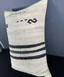 Turkish Hemp Pillow Cushion Natural Beige Black Pillow Cushion Cover 16" x 24" #30012