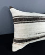 Turkish Hemp Pillow Cushion Natural Beige Dark Brown Pillow Cushion Cover 16" x 24" #30013