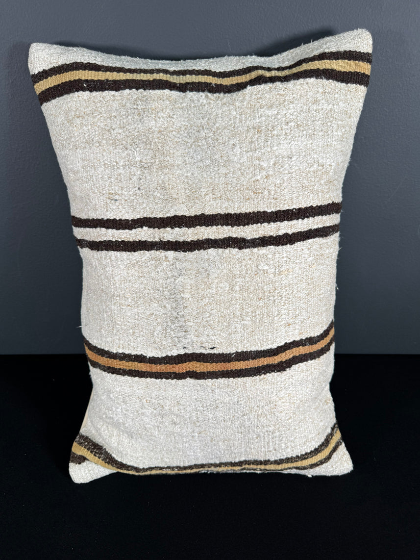 Turkish Hemp Pillow Cushion Natural Beige Brown Pillow Cushion Cover 16" x 24" #30011