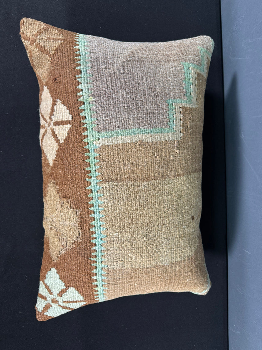 Turkish Hemp Pillow Cushion Natural Light Cream Brown Pillow Cushion Cover 16" x 24" #30054