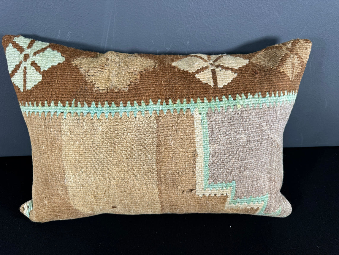 Turkish Hemp Pillow Cushion Natural Light Cream Brown Pillow Cushion Cover 16" x 24" #30054
