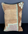 Turkish Hemp Pillow Cushion Natural Light Cream Brown Pillow Cushion Cover 16" x 24" #30054