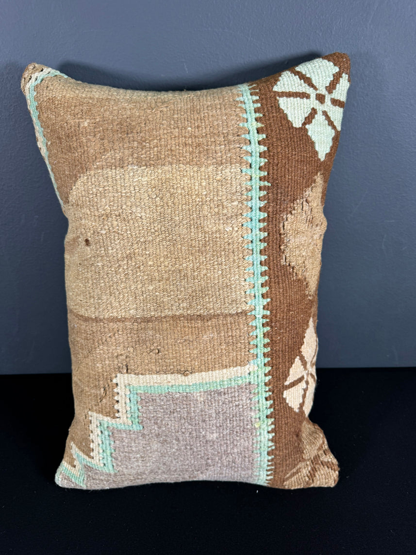 Turkish Hemp Pillow Cushion Natural Light Cream Brown Pillow Cushion Cover 16" x 24" #30054