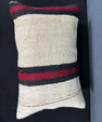 Turkish Hemp Pillow Cushion Natural Beige Red Pillow Cushion Cover 16" x 24" #30014