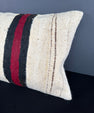 Turkish Hemp Pillow Cushion Natural Beige Red Pillow Cushion Cover 16" x 24" #30014