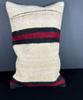 Turkish Hemp Pillow Cushion Natural Beige Red Pillow Cushion Cover 16" x 24" #30014