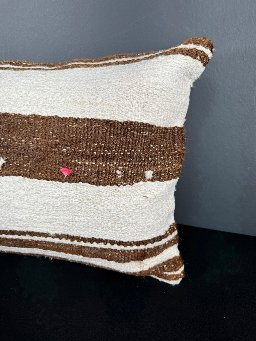 Turkish Hemp Pillow Cushion Natural Beige Brown Pillow Cushion Cover 16" x 24" #30024