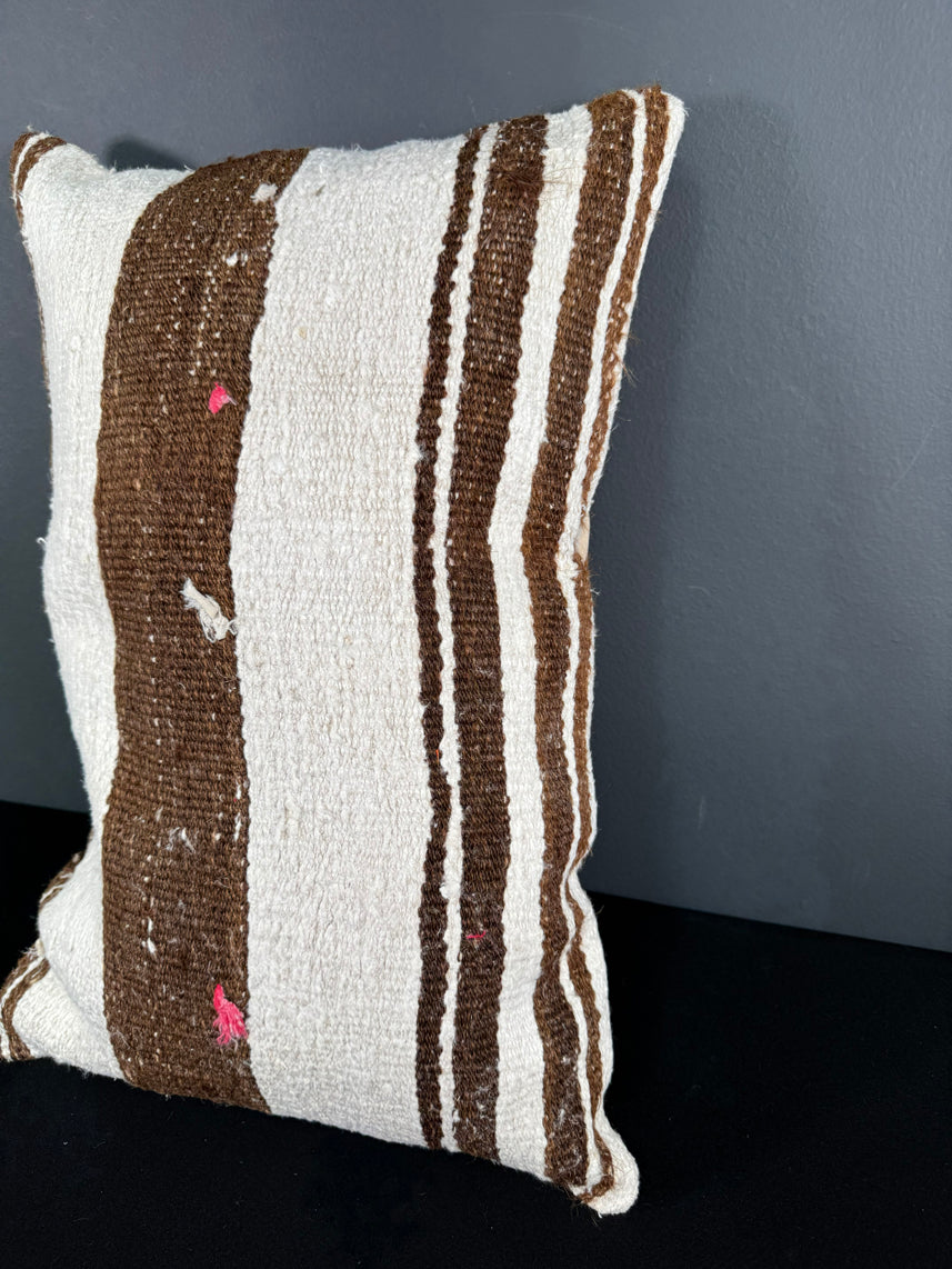 Turkish Hemp Pillow Cushion Natural Beige Brown Pillow Cushion Cover 16" x 24" #30024
