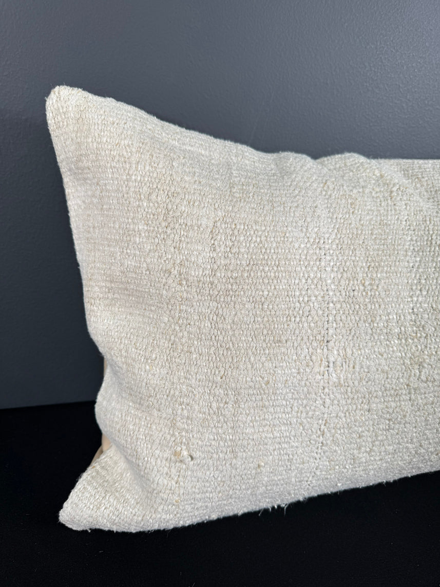 Turkish Hemp Pillow Cushion Natural Beige Pillow Cushion Cover 16" x 24" #30025