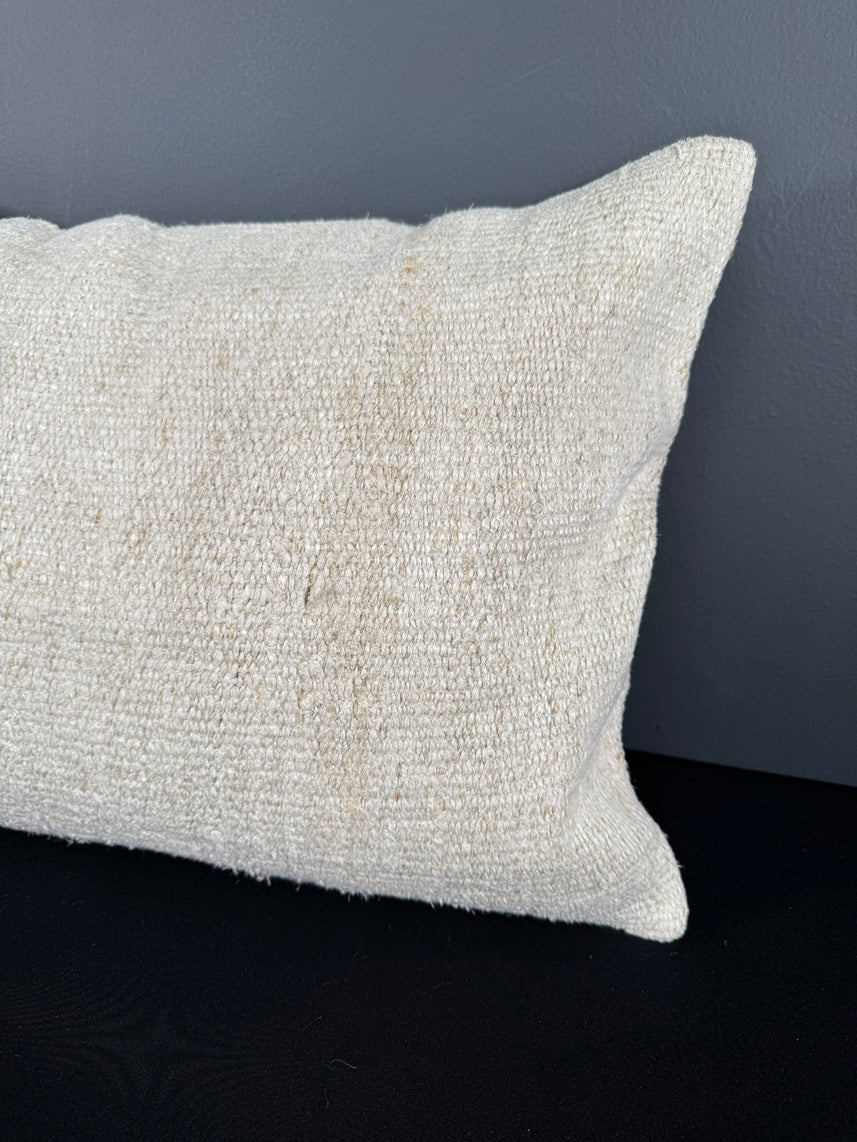 Turkish Hemp Pillow Cushion Natural Beige Pillow Cushion Cover 16" x 24" #30025