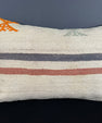 Turkish Hemp Pillow Cushion Natural Beige Orange Pillow Cushion Cover 16" x 24" #30056