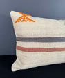 Turkish Hemp Pillow Cushion Natural Beige Orange Pillow Cushion Cover 16" x 24" #30056