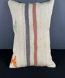 Turkish Hemp Pillow Cushion Natural Beige Orange Pillow Cushion Cover 16" x 24" #30056