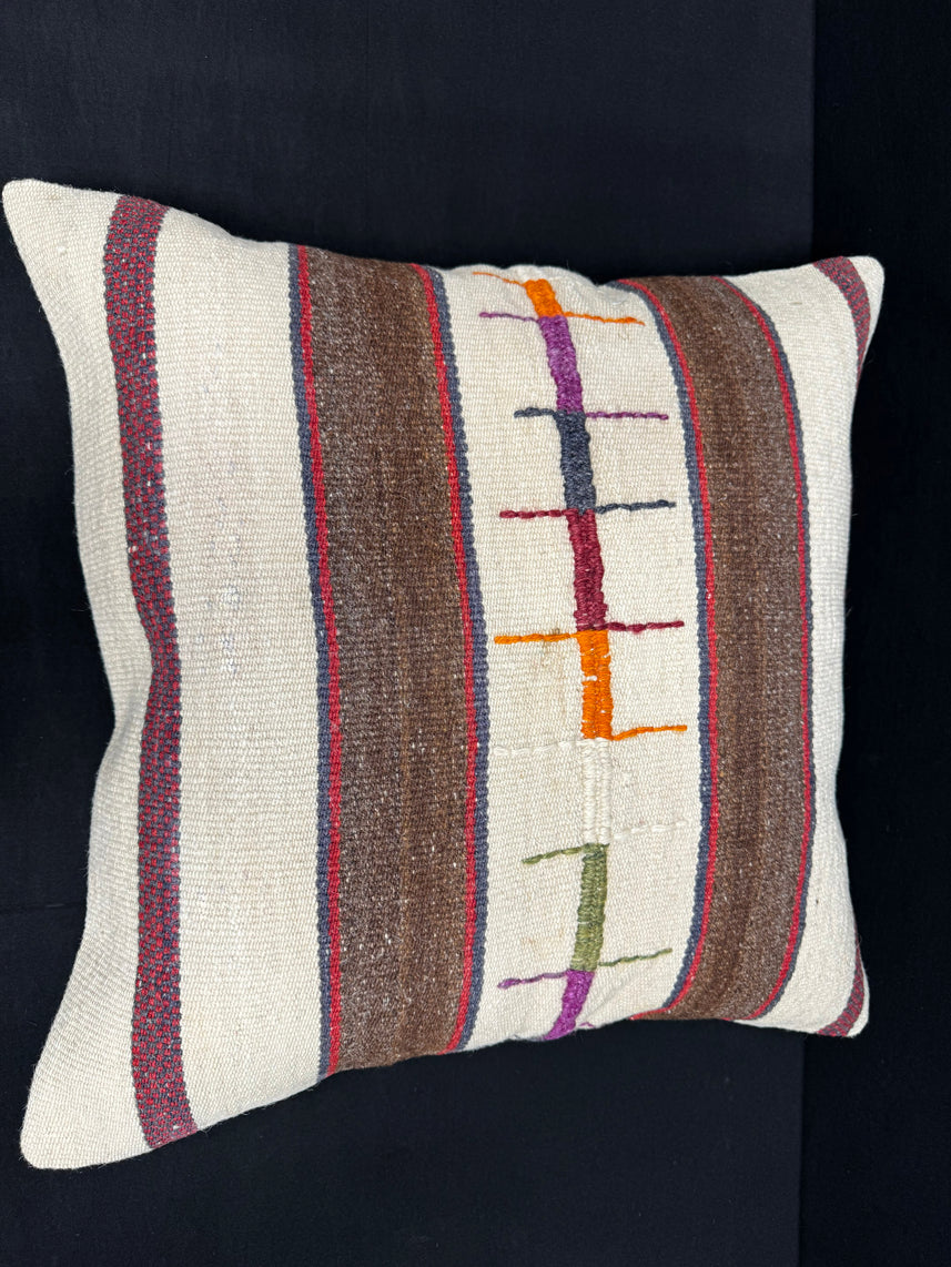 Turkish Hemp Pillow Cushion Natural Beige Brown Pillow Cushion Cover 24x24 #30404