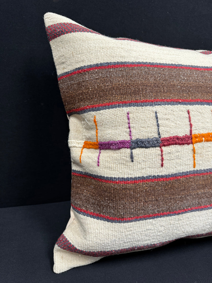 Turkish Hemp Pillow Cushion Natural Beige Brown Pillow Cushion Cover 24x24 #30404