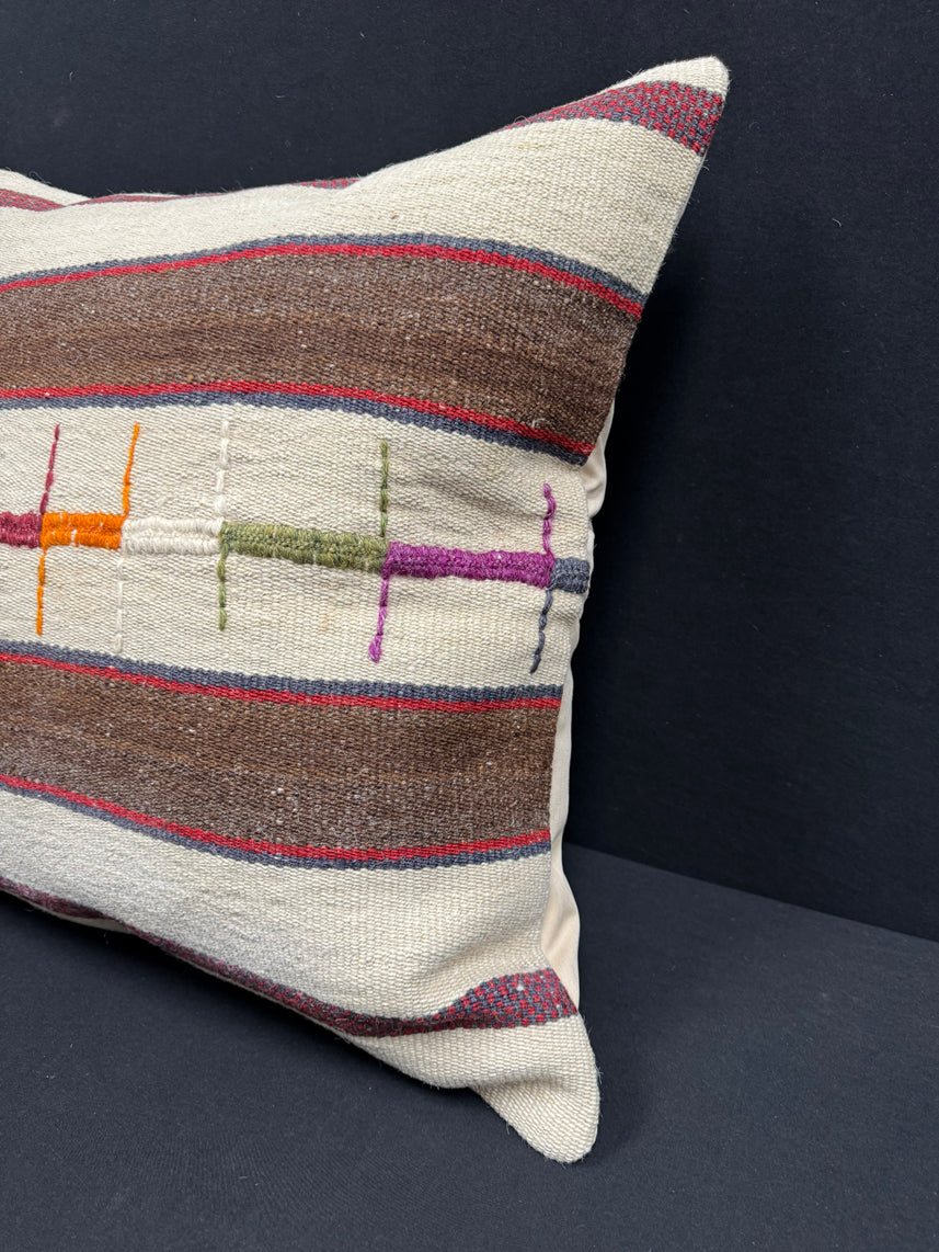Turkish Hemp Pillow Cushion Natural Beige Brown Pillow Cushion Cover 24x24 #30404