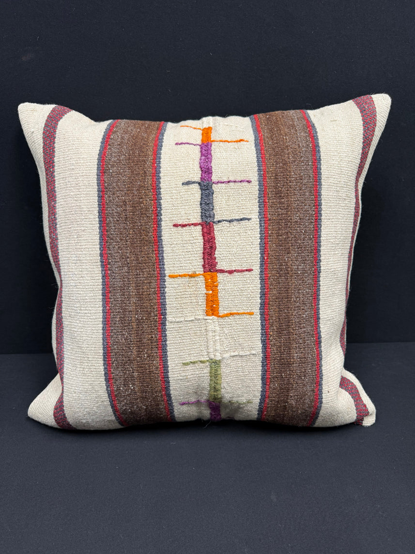 Turkish Hemp Pillow Cushion Natural Beige Brown Pillow Cushion Cover 24x24 #30404