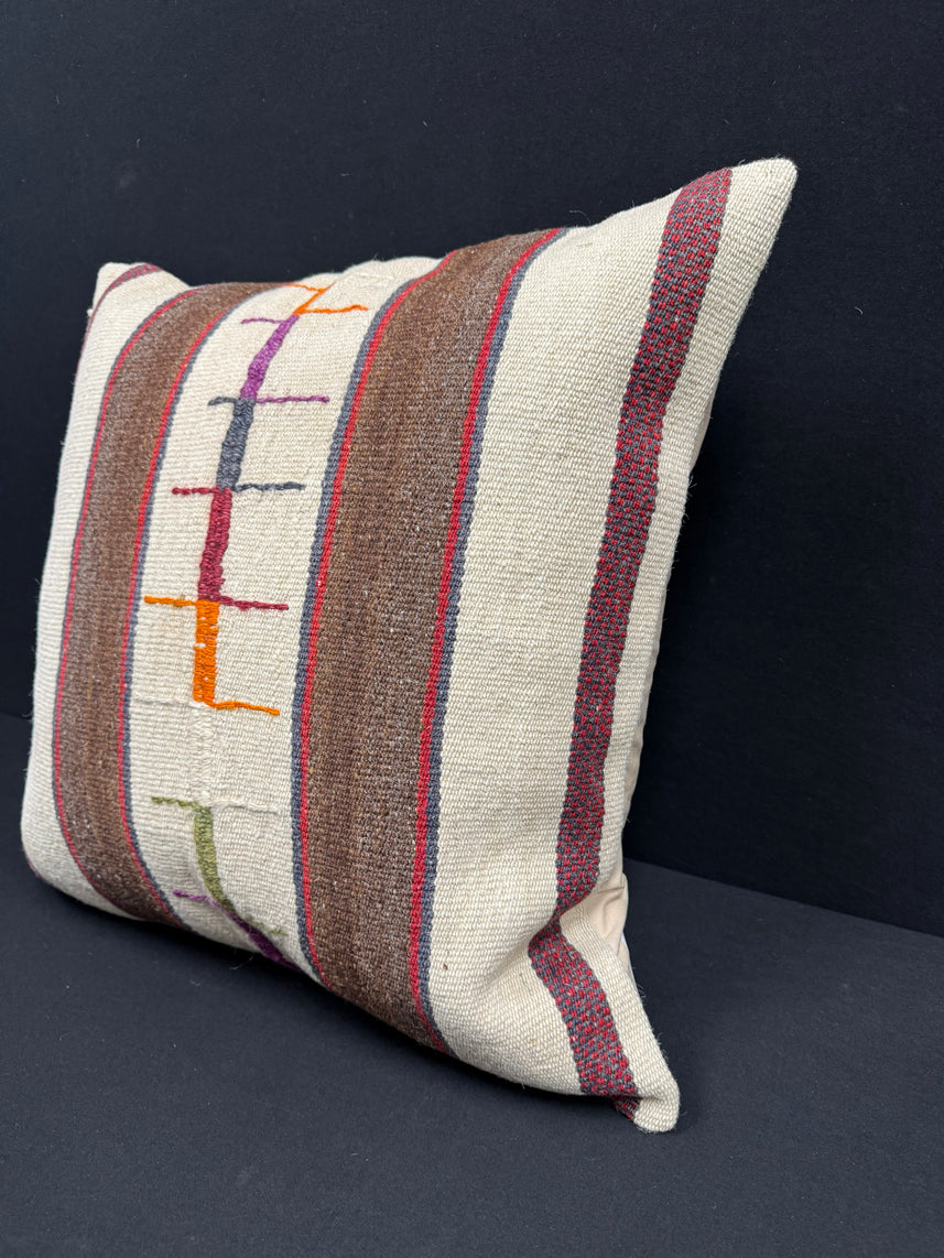 Turkish Hemp Pillow Cushion Natural Beige Brown Pillow Cushion Cover 24x24 #30404