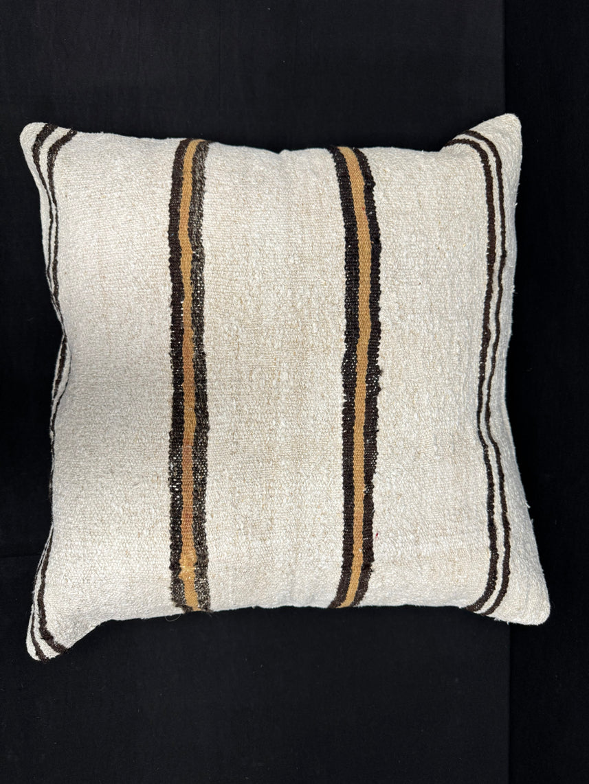 Turkish Hemp Pillow Cushion Natural Beige Brown Pillow Cushion Cover 24x24 #30429