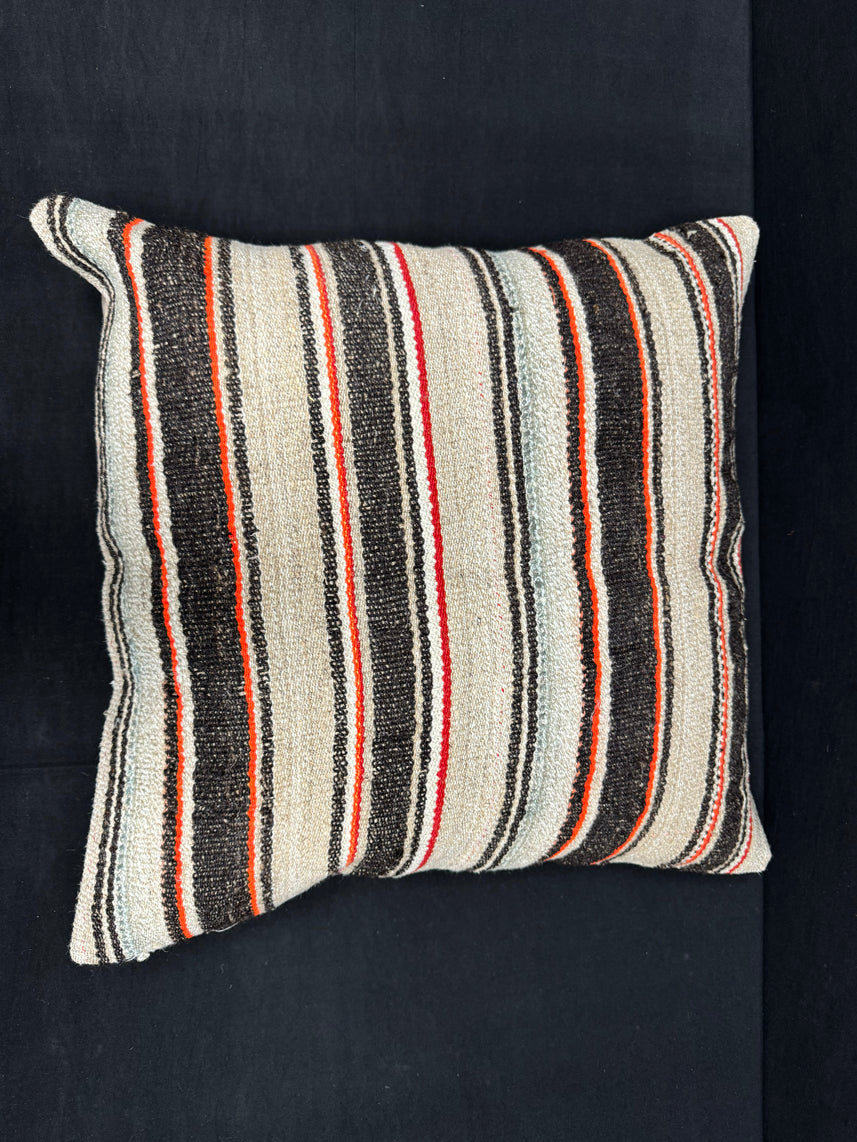 Turkish Hemp Pillow Cushion Natural Beige Dark Brown Pillow Cushion Cover 24x24 #30405