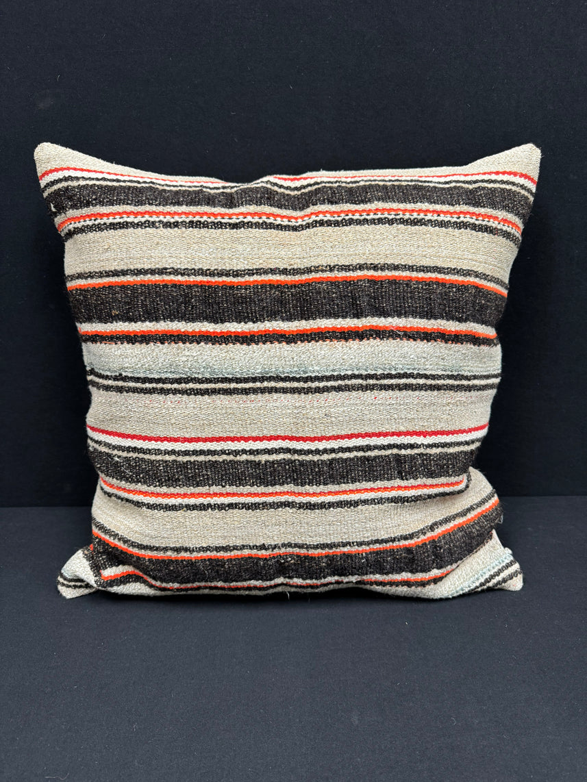 Turkish Hemp Pillow Cushion Natural Beige Dark Brown Pillow Cushion Cover 24x24 #30405