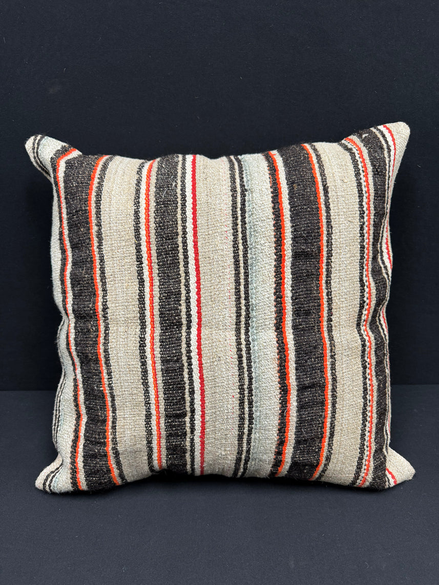 Turkish Hemp Pillow Cushion Natural Beige Dark Brown Pillow Cushion Cover 24x24 #30405