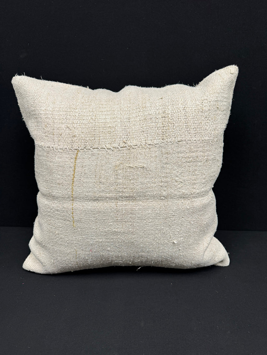 Turkish Hemp Pillow Cushion Natural Beige Pillow Cushion Cover 24x24 #30406