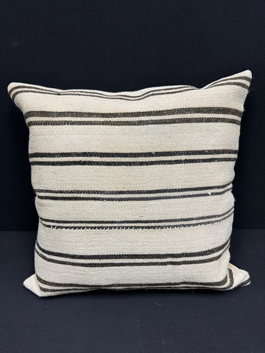 Turkish Hemp Pillow Cushion Natural Beige Brown Pillow Cushion Cover 24x24 #30418