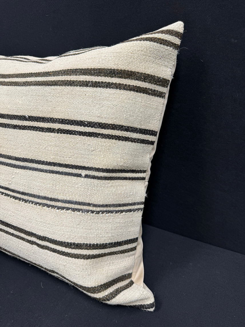 Turkish Hemp Pillow Cushion Natural Beige Brown Pillow Cushion Cover 24x24 #30418