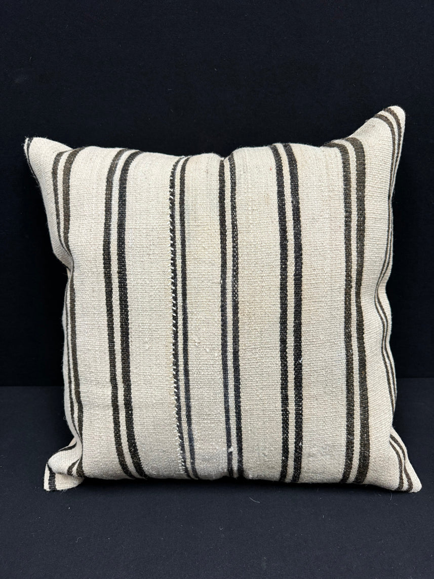 Turkish Hemp Pillow Cushion Natural Beige Brown Pillow Cushion Cover 24x24 #30418