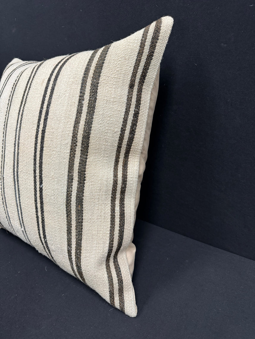 Turkish Hemp Pillow Cushion Natural Beige Brown Pillow Cushion Cover 24x24 #30418