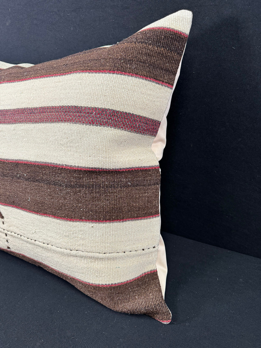 Turkish Hemp Pillow Cushion Natural Beige Brown Pillow Cushion Cover 24x24 #30403