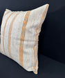 Turkish Hemp Pillow Cushion Natural Beige Rust Pillow Cushion Cover 24x24 #30409