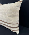 Turkish Hemp Pillow Cushion Natural Beige Brown Pillow Cushion Cover 24x24 #30421
