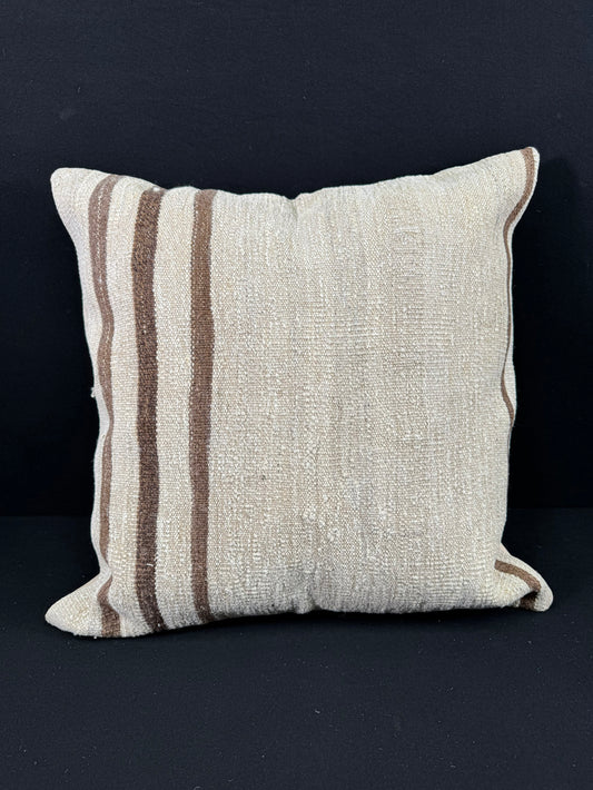 Turkish Hemp Pillow Cushion Natural Beige Brown Pillow Cushion Cover 24x24 #30421