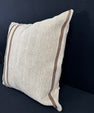 Turkish Hemp Pillow Cushion Natural Beige Brown Pillow Cushion Cover 24x24 #30421