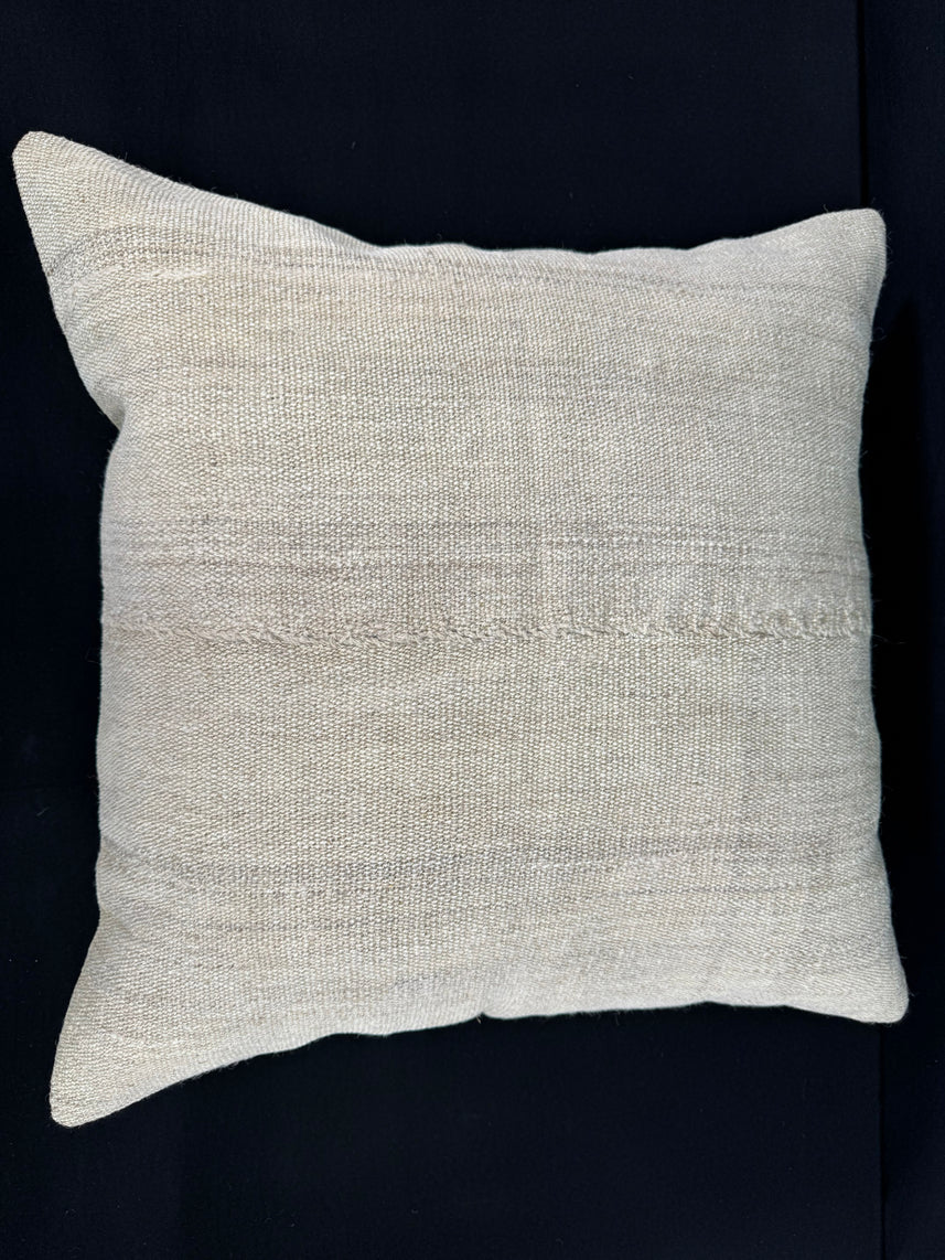 Turkish Hemp Pillow Cushion Natural Beige Pillow Cushion Cover 24x24 #30399