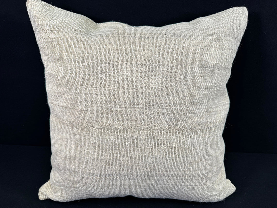 Turkish Hemp Pillow Cushion Natural Beige Pillow Cushion Cover 24x24 #30399