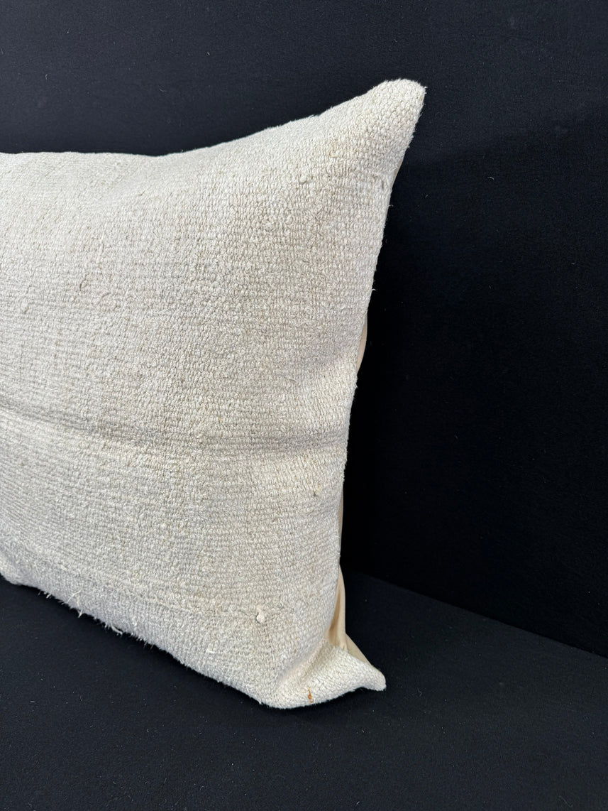Turkish Hemp Pillow Cushion Natural Beige Pillow Cushion Cover 24x24 #30407