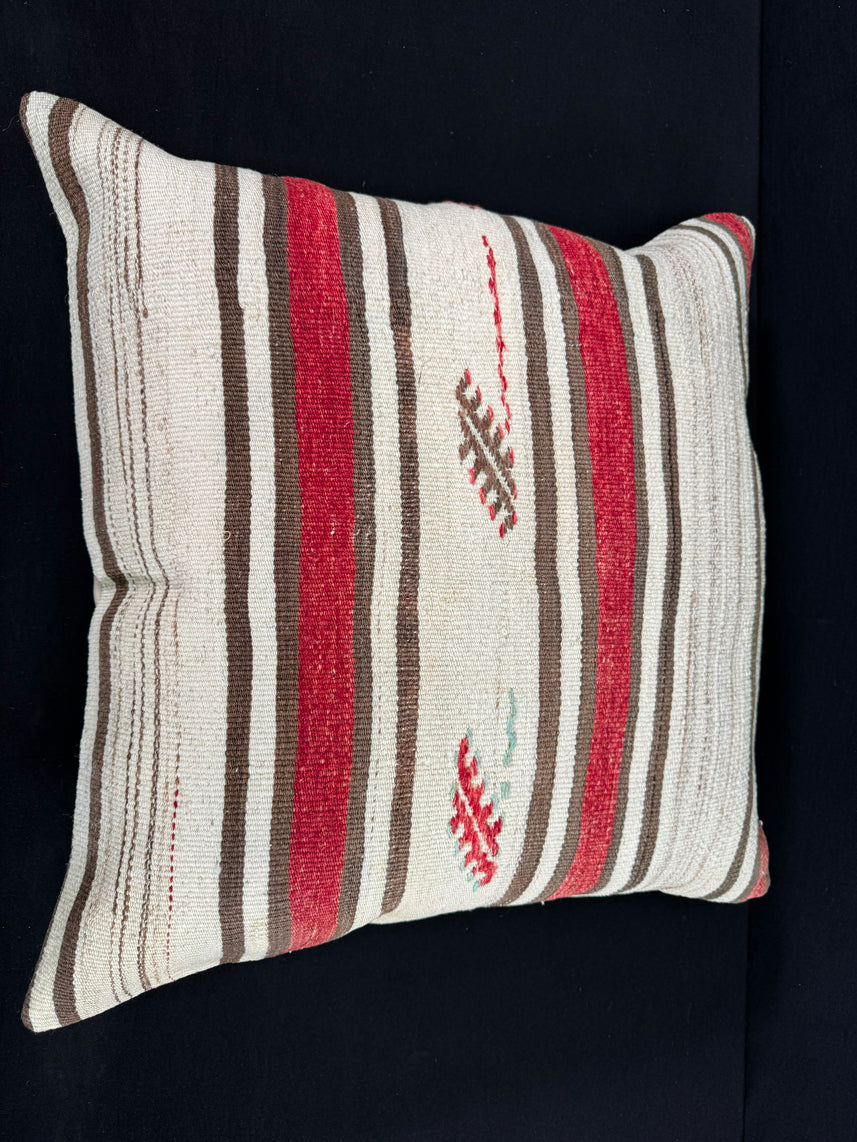 Turkish Hemp Pillow Cushion Natural Beige Red Pillow Cushion Cover 24x24 #30419