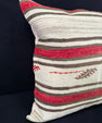 Turkish Hemp Pillow Cushion Natural Beige Red Pillow Cushion Cover 24x24 #30419