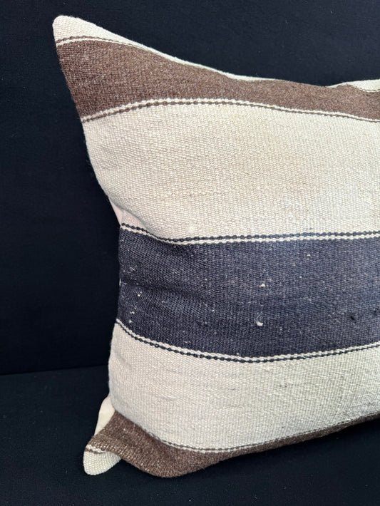Turkish Hemp Pillow Cushion Natural Beige Brown Pillow Cushion Cover 24x24 #30410